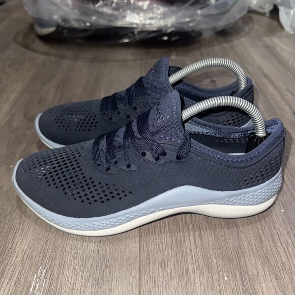 Crocs Women LiteRide 360 Pacer Navy Blue 204967 Sneakers Shoes Size 7 - Picture 3 of 6